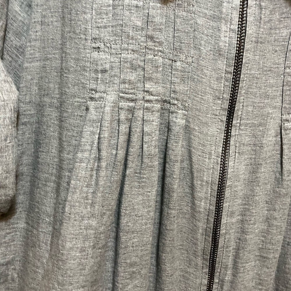 Love Stitch Charcoal Zip-Up Shirt size L - Picture 8 of 12